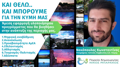 Νακόπουλος Κωνσταντίνος-Πρόγραμμα Κοινότητας Κύμης